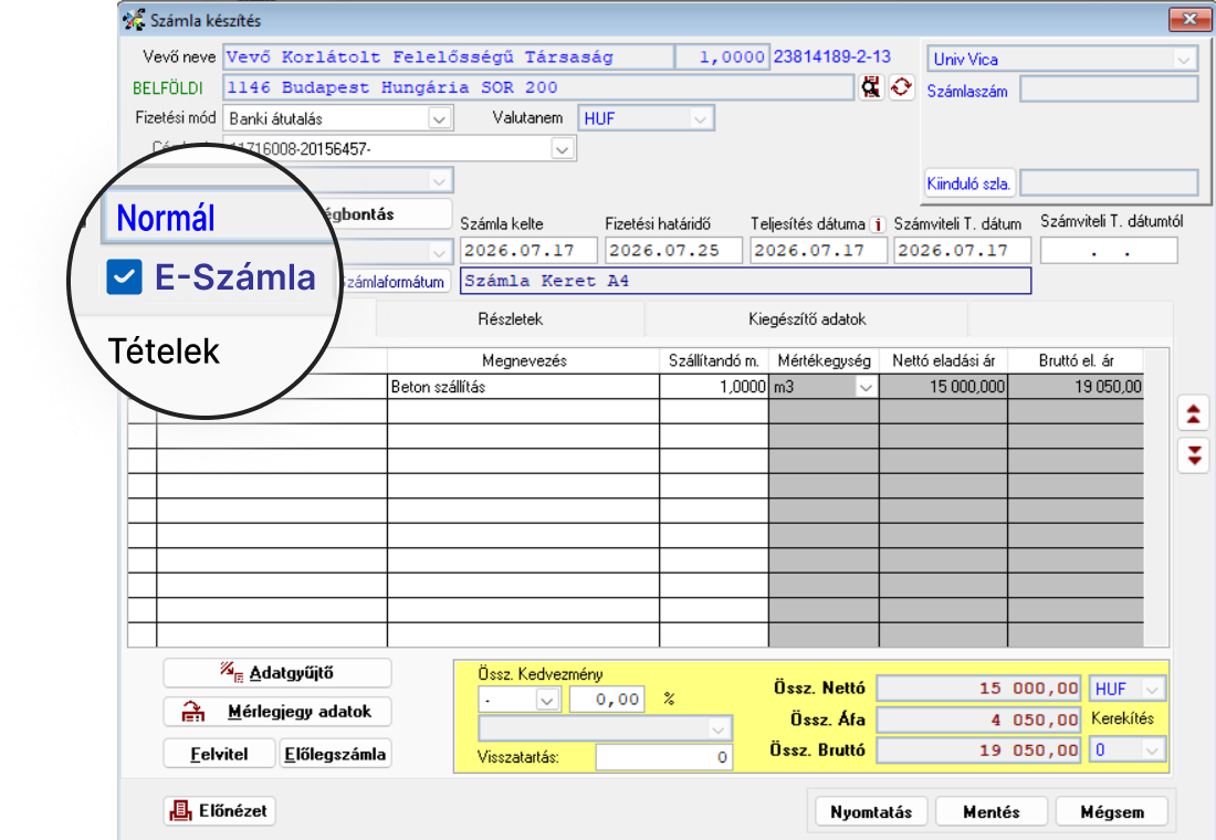 E-számla Servantes
